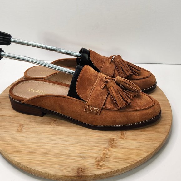 Vionic Brown Tassel Loafers - Picture 2 of 10